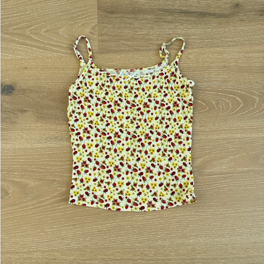 Sunny De Cami Top Summer Snooze Size S Yellow Red